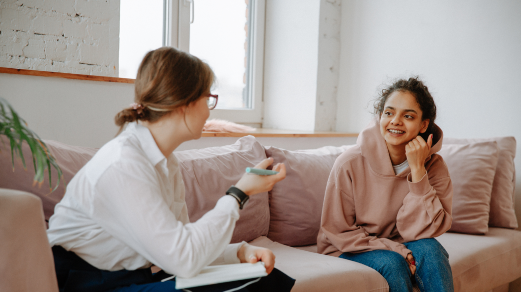 Teenager practising spoken Spanish conversation ahead of their GCSE oral exam