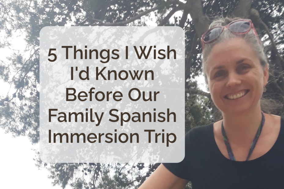 Family on a Spanish immersion road trip along the Costa Dorada practising Spanish through real travel
