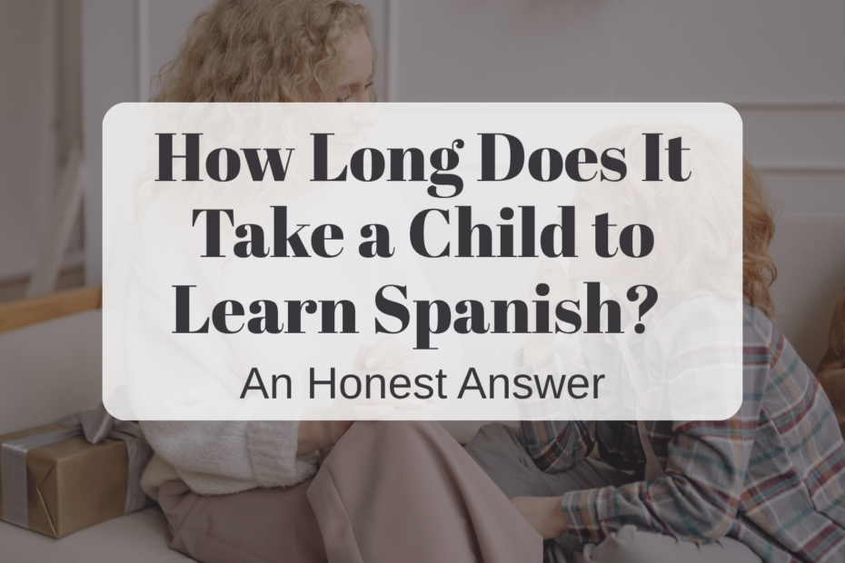 Child confidently speaking Spanish in a relaxed home education setting